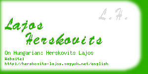 lajos herskovits business card